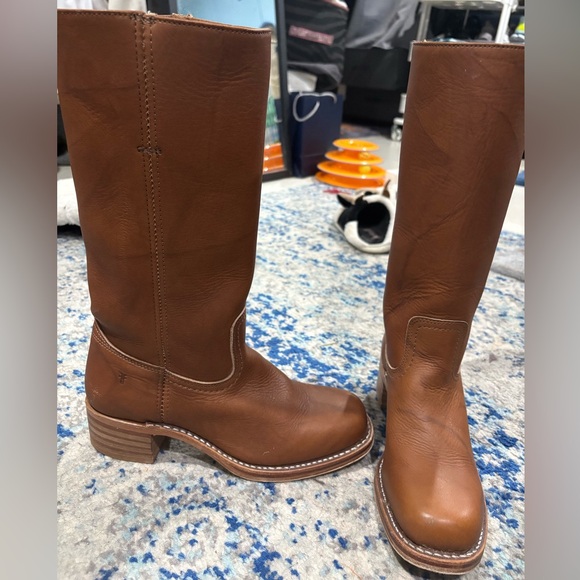 Frye Campus Tall Boots in Saddle - Picture 2 of 7